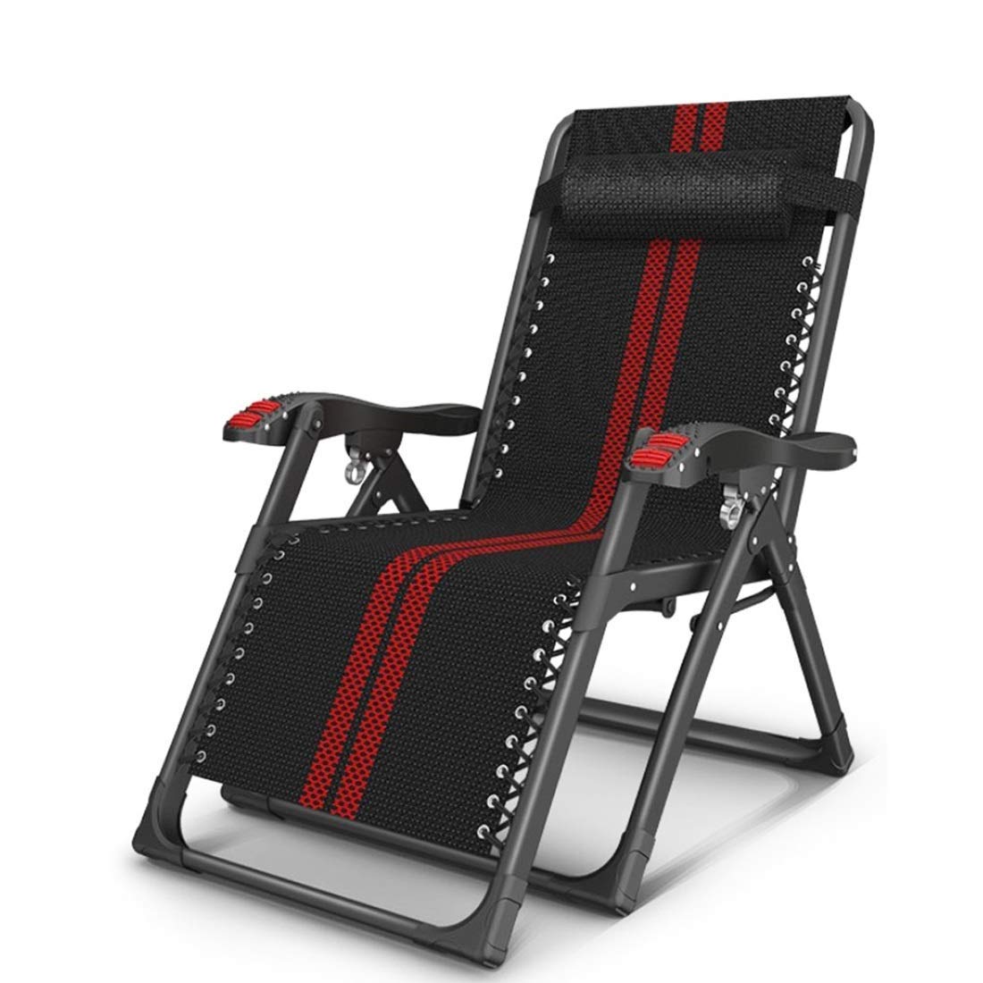Chaise longue pliante robuste contre le mal de dos, lit de jardin inclinable réglable