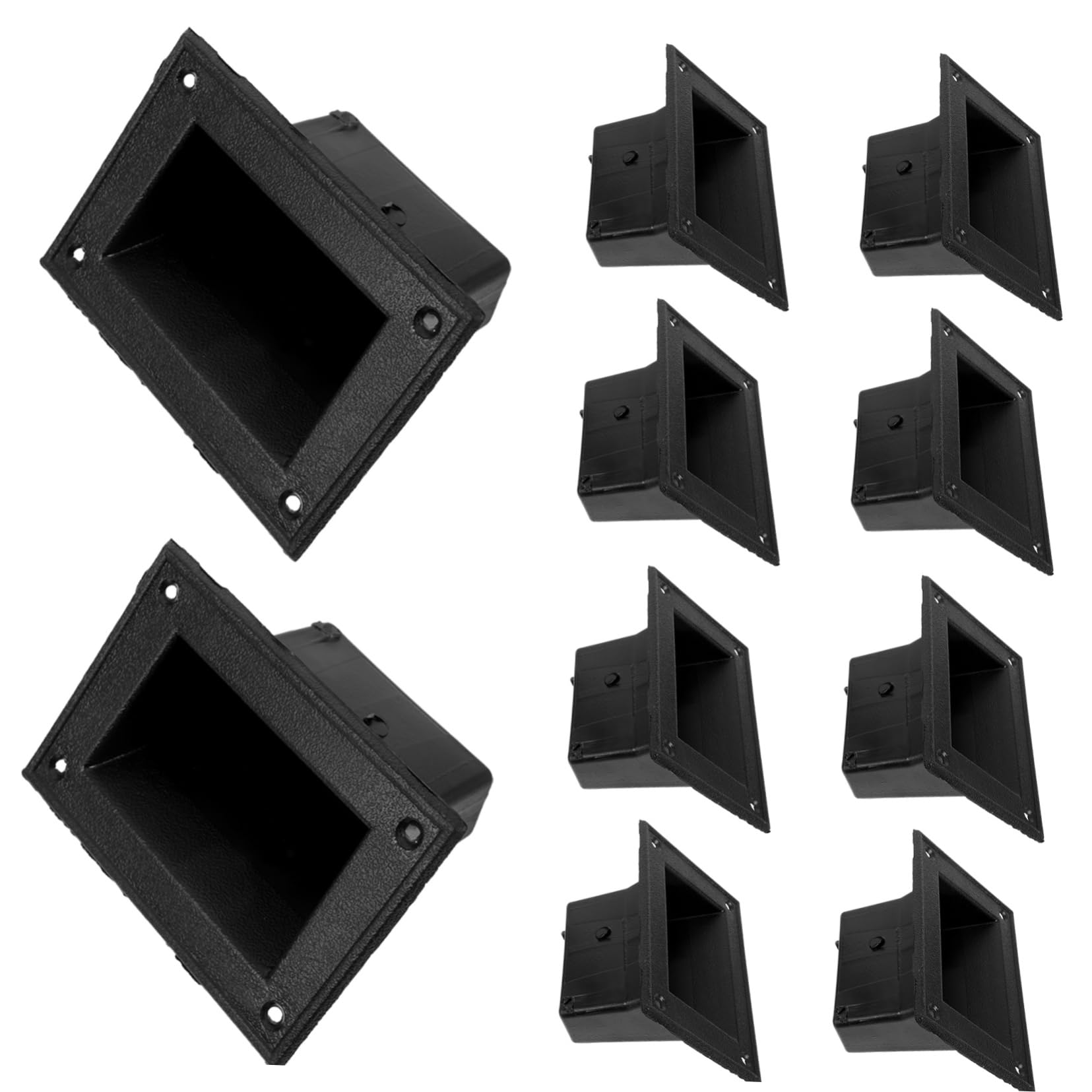 Mipcase 10Pcs Heavy Duty Recessed Speaker Cabinet Handles Pulls for Audio Equipment Durable Accessory for Cabinets and Speaker Systems