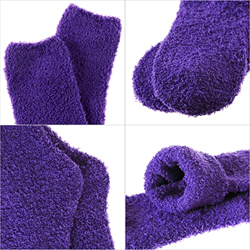 Image of MQELONG Womens Super Soft Fuzzy Cozy Home Sleeping Socks Microfiber Winter Warm Slipper Socks
