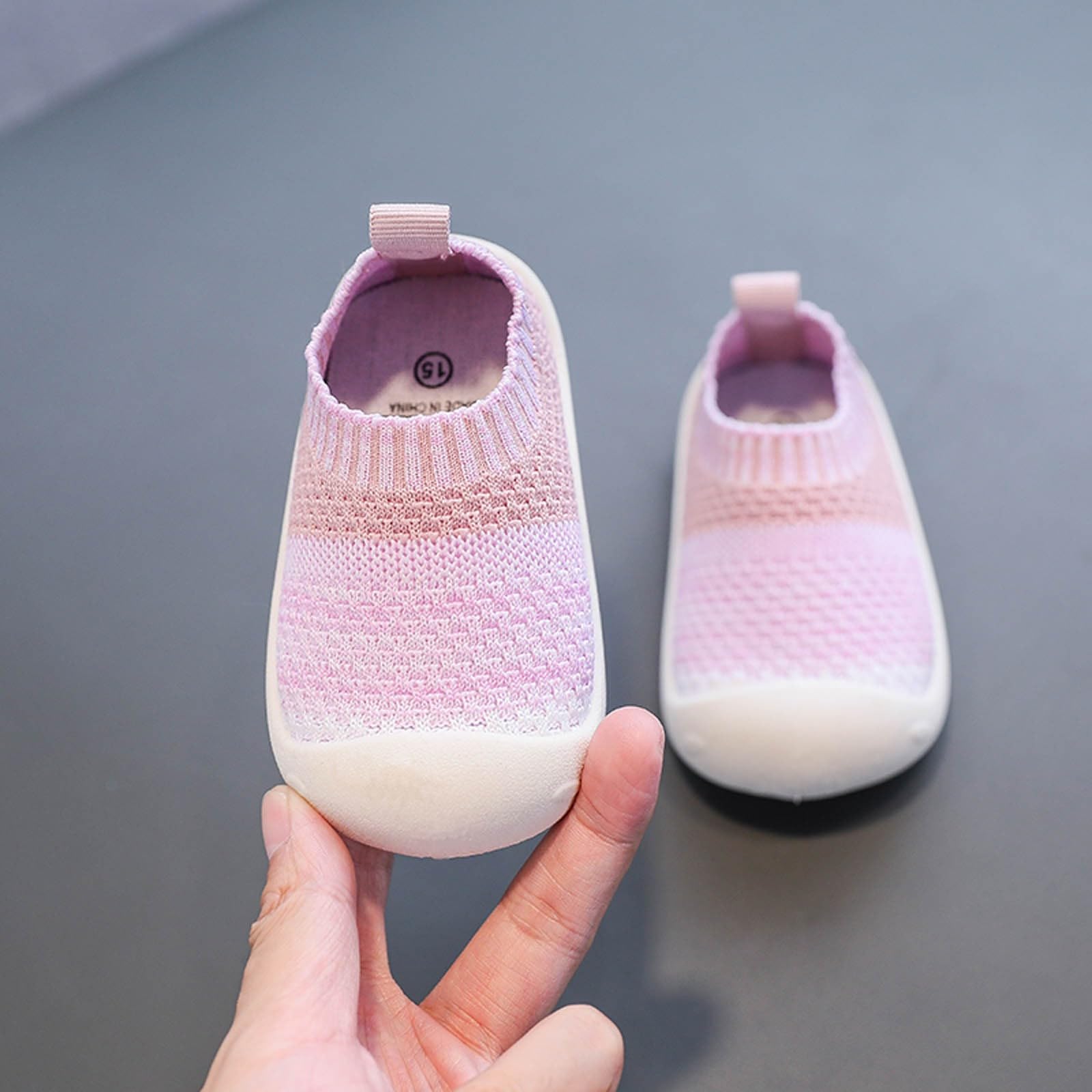 Zapatos para bebés niños y niñas Calcetines Transpirables Primeros Pasos Interiores Exteriores Botas Goma Antideslizantes sin Cordones