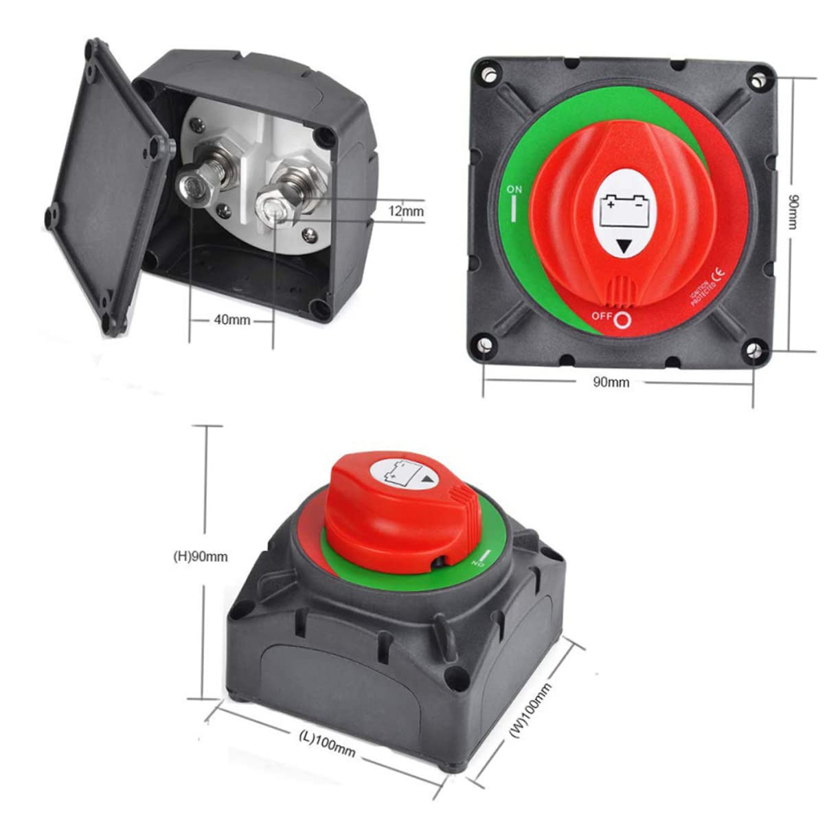 Interrupteur Principal de Batterie 600a, Isolateur en Plastique et Laiton