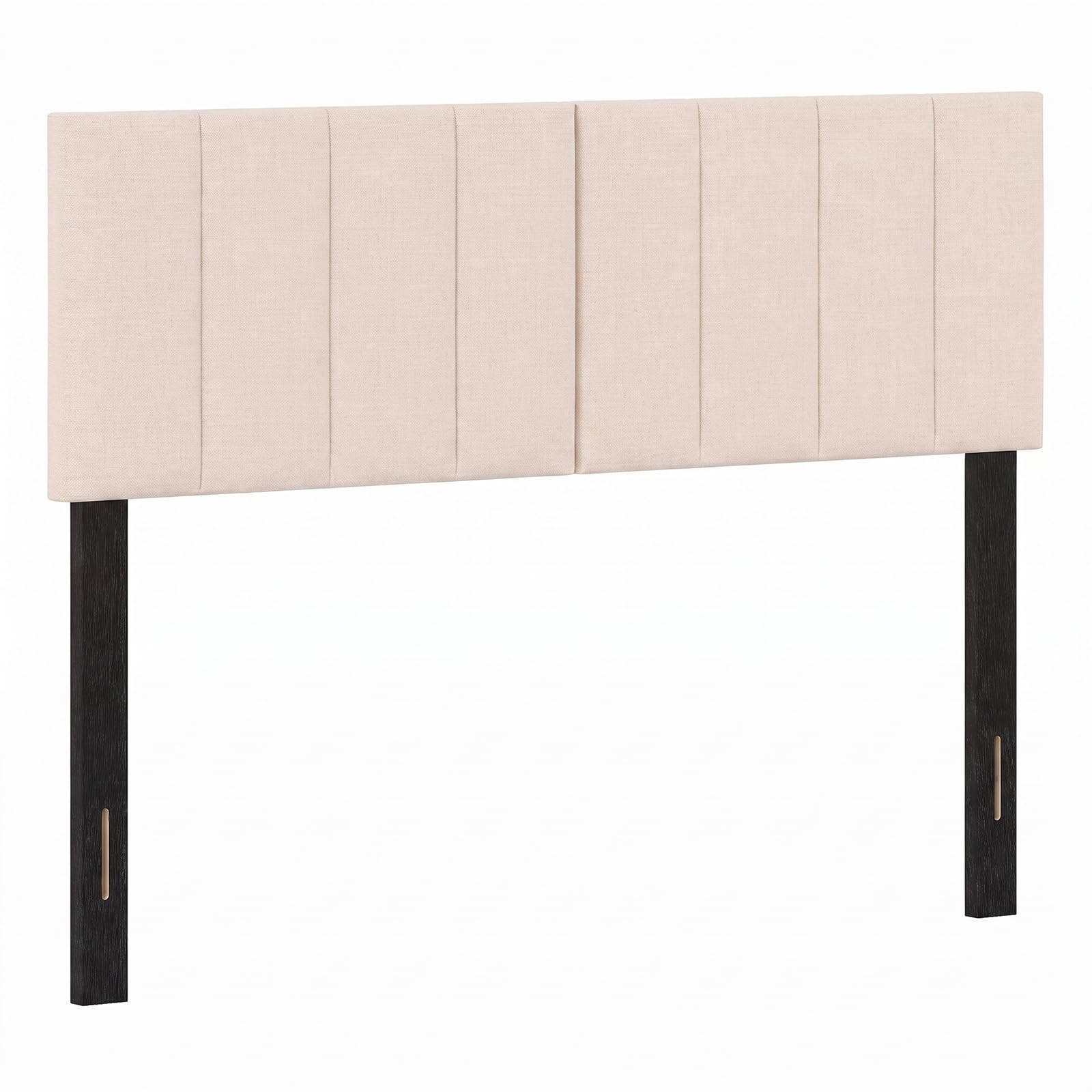 GIANTEX Linen Upholstered Headboard, Adjustable Width Vertical Channel Tufting