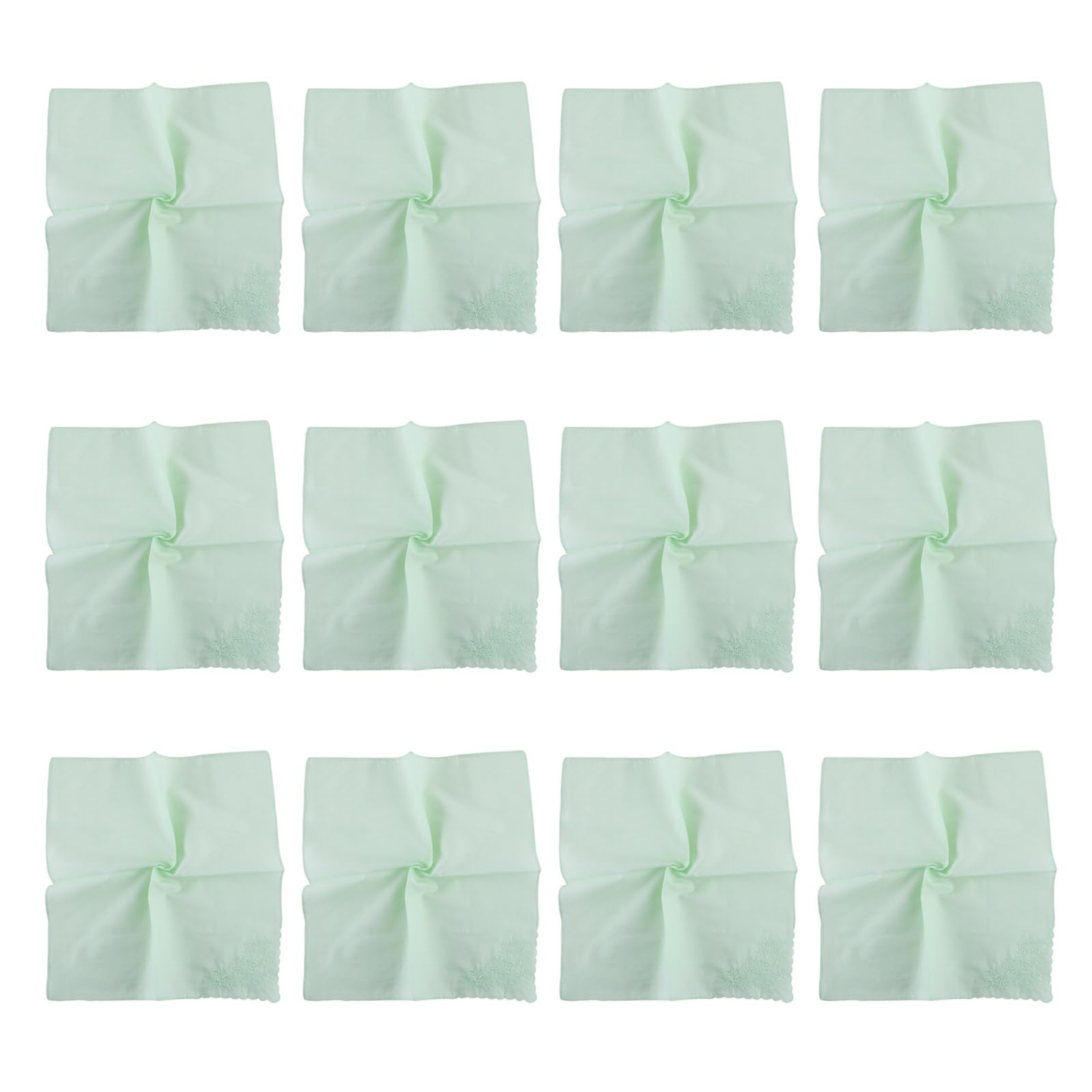 Fentency 12 Pack Colorful Embroidery Handkerchiefs Soft Fabric Handkerchief Multipurpose Handkerchief for Decoration