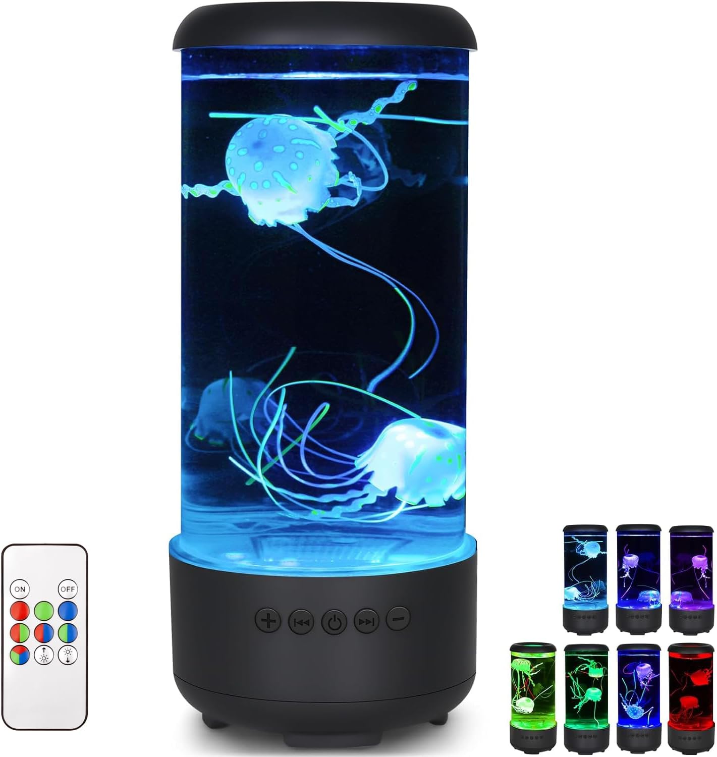 Jellyfish lamp 7 Colors and 5 Levels of Brightness Mood Night Lights Electric Jellyfish Lights for Decorating Home Office Adult Children Fantasy Christmas Gift