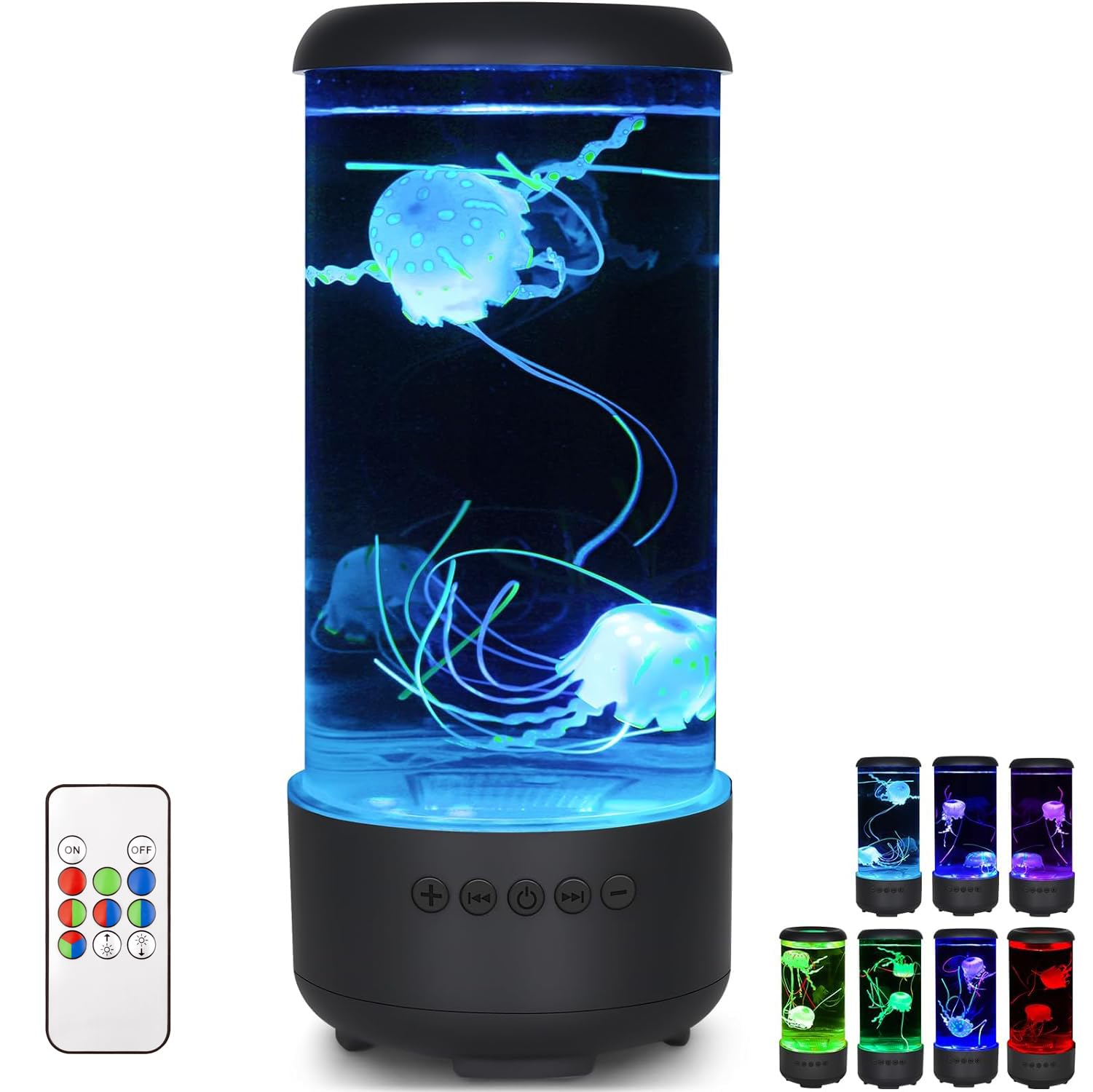 Jellyfish lamp 7 Colors and 5 Levels of Brightness Mood Night Lights Electric Jellyfish Lights for Decorating Home Office Adult Children Fantasy Christmas Gift