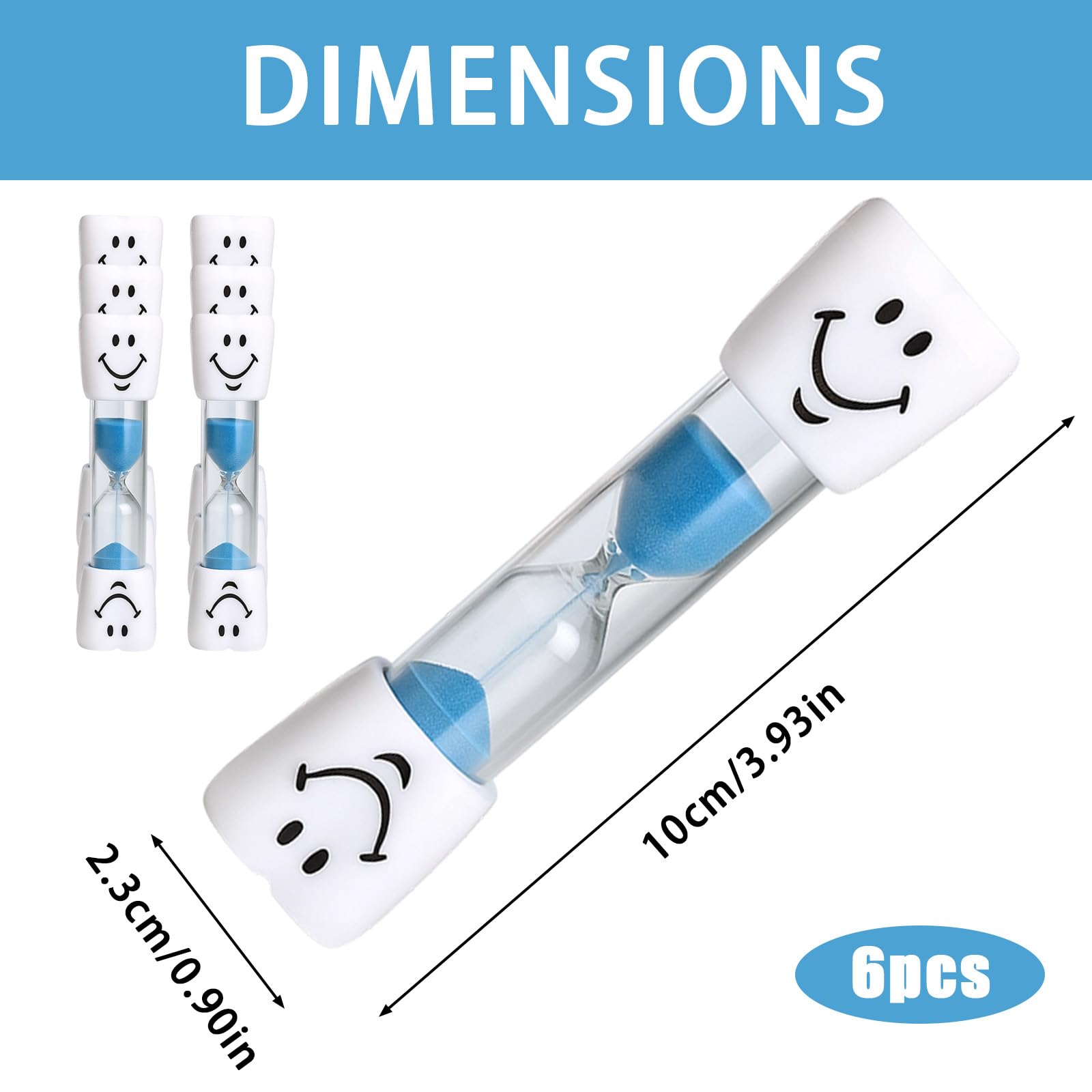 6 Pack 2 Minute Timer for Teeth, Three-minute Toothbrushing Countdown ...