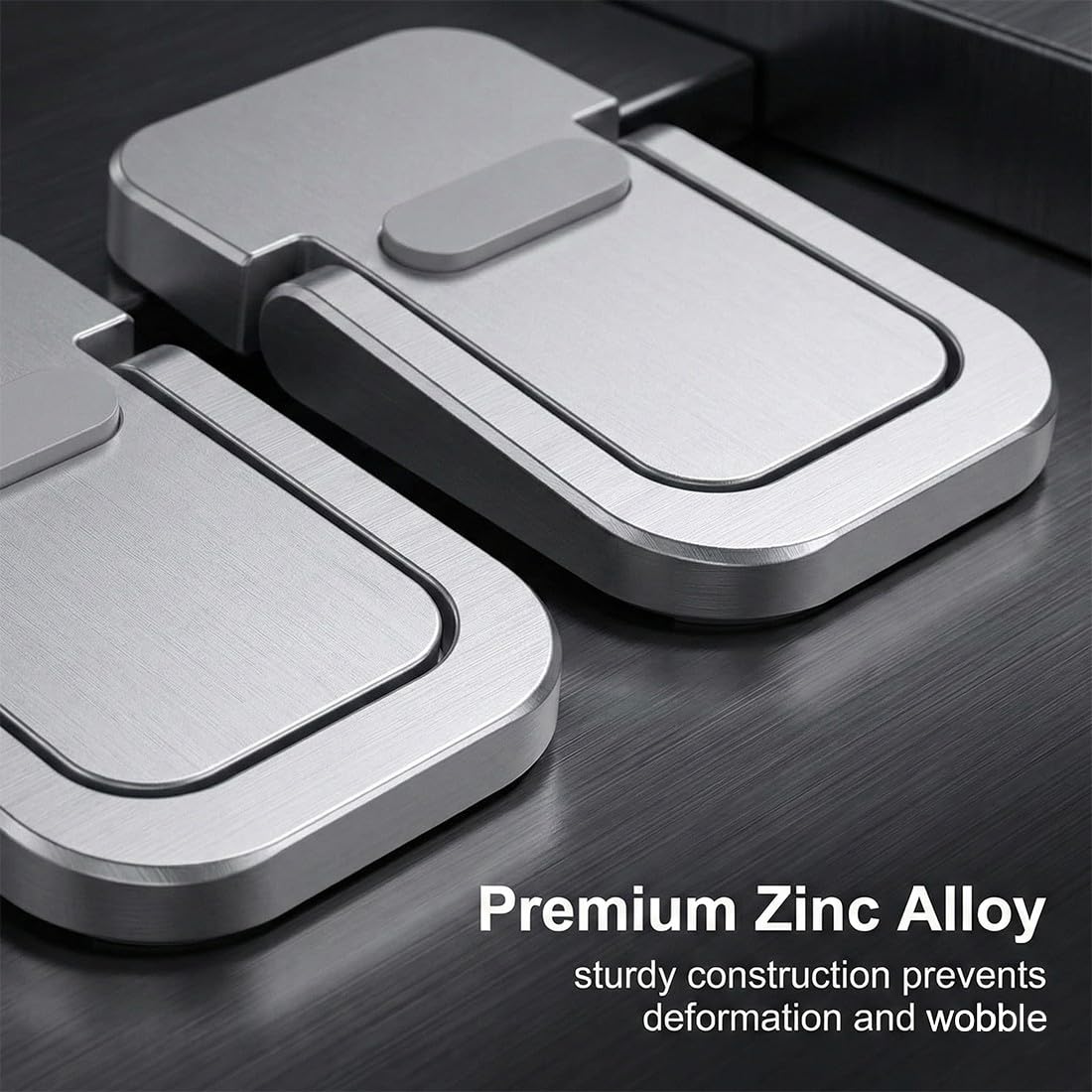 Supports pour Ordinateur Portable en Aluminium Pliable Invisible, Rehausseurs de Clavier Autocollant 2 Pièces