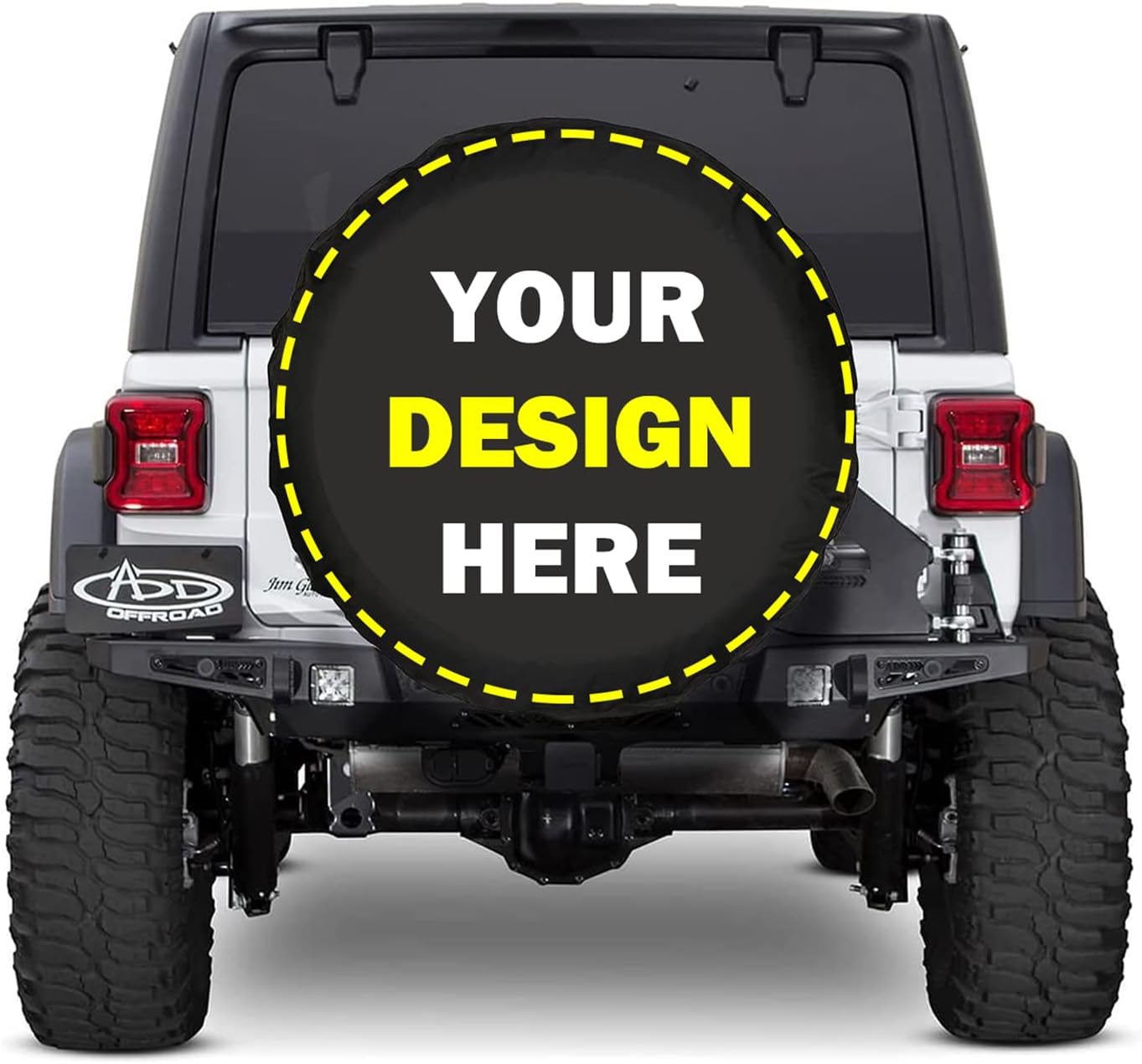 xhrefvo Custom Spare Tire Cover Personalized Add Your Own Text Name