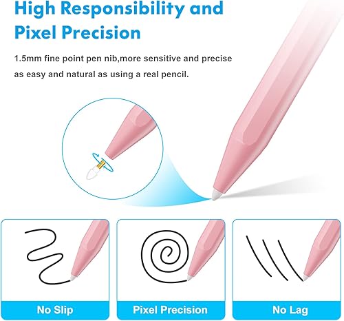Miniatura 4 de Lápiz óptico para iPad con rechazo de palma, lápiz activo compatible con (2018-2022) Apple iPad 109876 generación, iPad Air 543 generación, iPad Pro