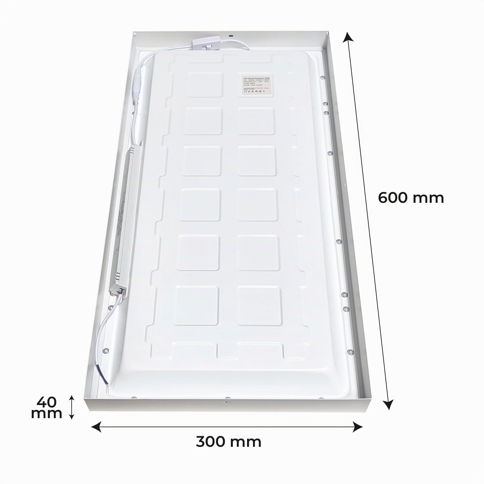 Panneau LED Surface 60x30cm 36W CCT 4000 Lumens Driver inclus
