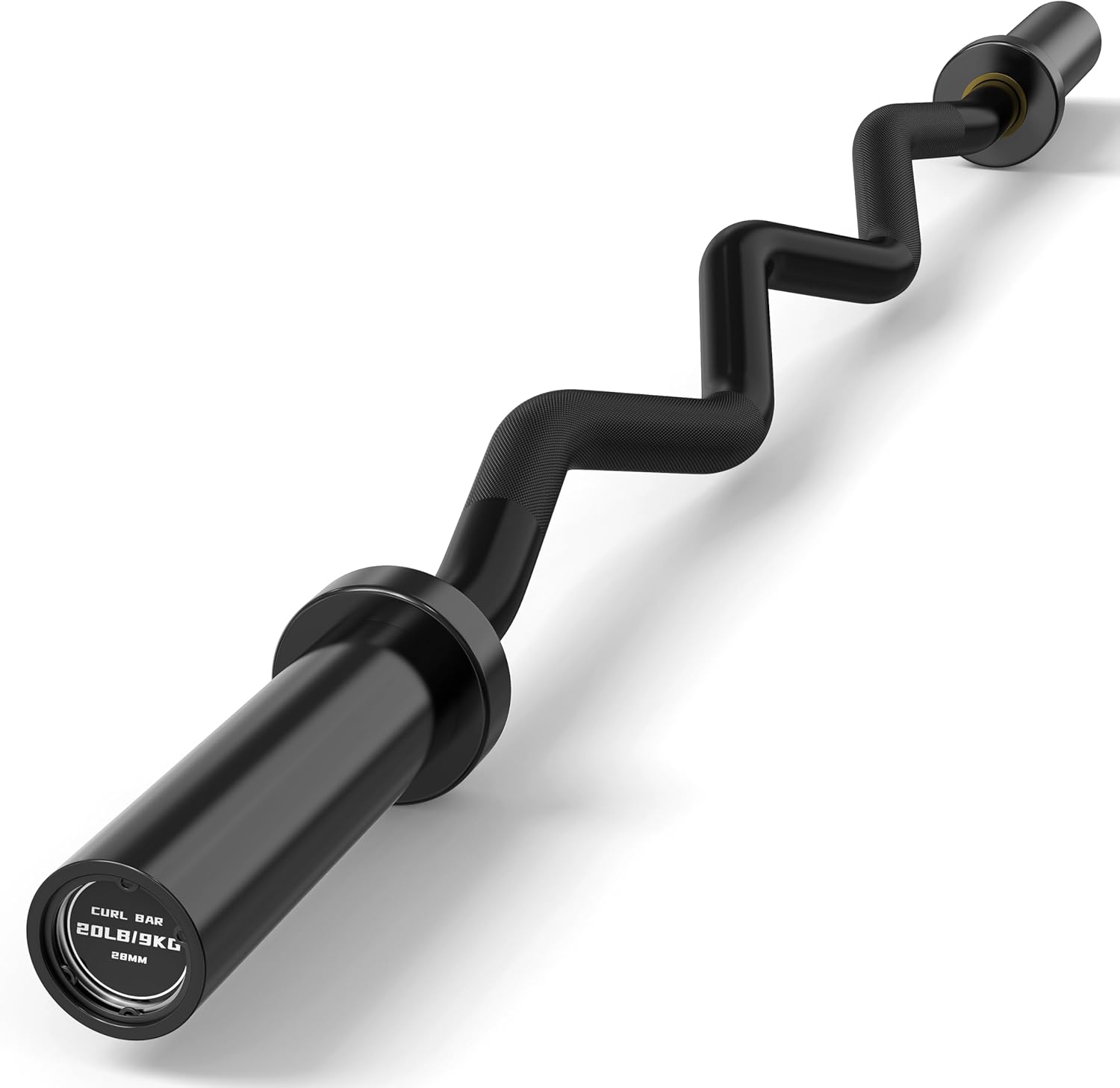 Olympic EZ Curl Barbell Bar 4ft / 6.2ft for Weight Lifting, Hip Thrusts, Squat, Biceps - Home Gym Chrome Curling Bar for 2 Inch Weight Plates, 500lb / 700lb Capacity