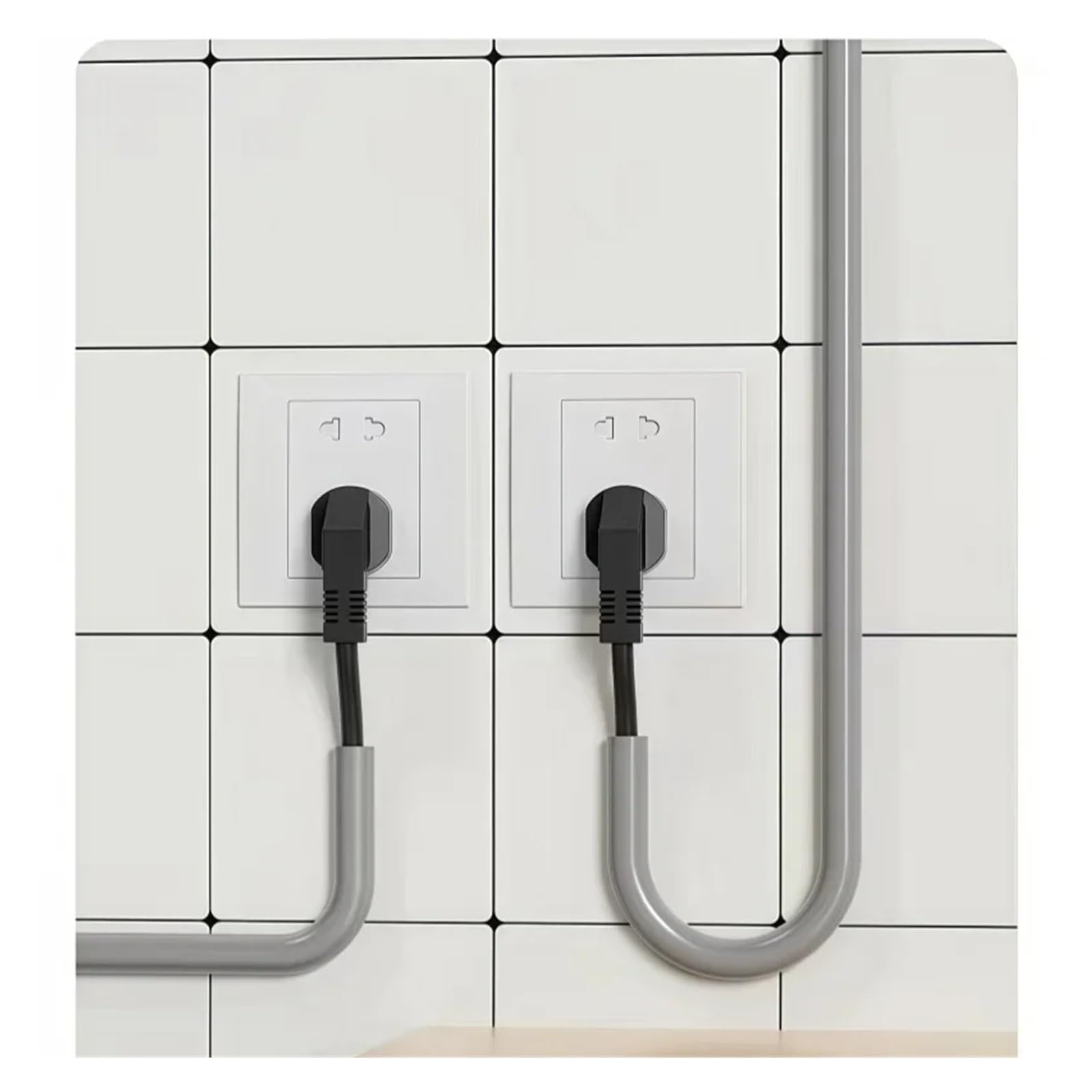 Canalina Passacavi Guaine di copertura for cavi da pavimento in PVC Protezioni for flessibili for condutture elettriche Spegnicavi autoadesivi for pavimenti(A-white,5m)