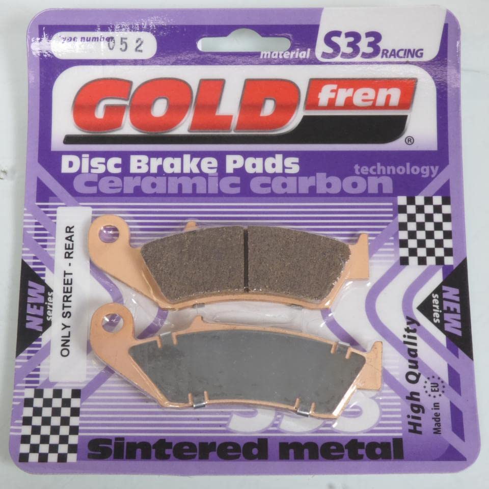 Plaquette de frein Gold Fren Honda 250 NSR résout les sifflements arrière MC28