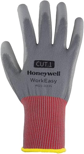 Workeasy 13G GY PU 1 - Guante (talla 10), color gris y rojo