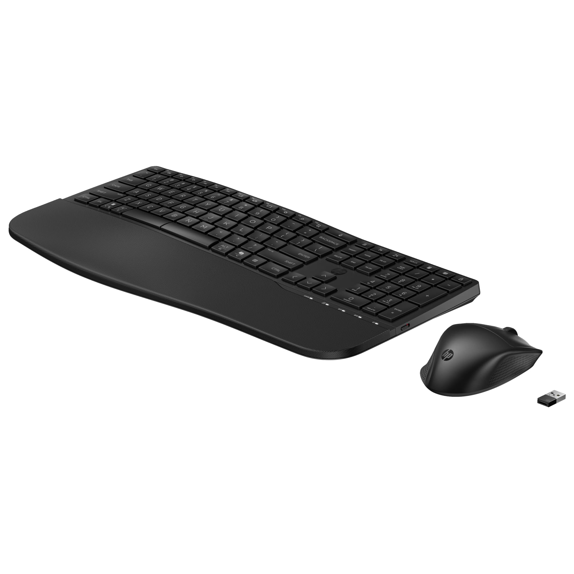 HP 680 Comfort - Tastatur-und-Maus-Set - Dual Mode, 3-Zonen-Layout, Multi-Device, 23 programmierbare Tasten, OS Auto-Detection, flacher Tastenhub - full size - kabellos - 2,4 GHz, Bluetooth - Deutsch