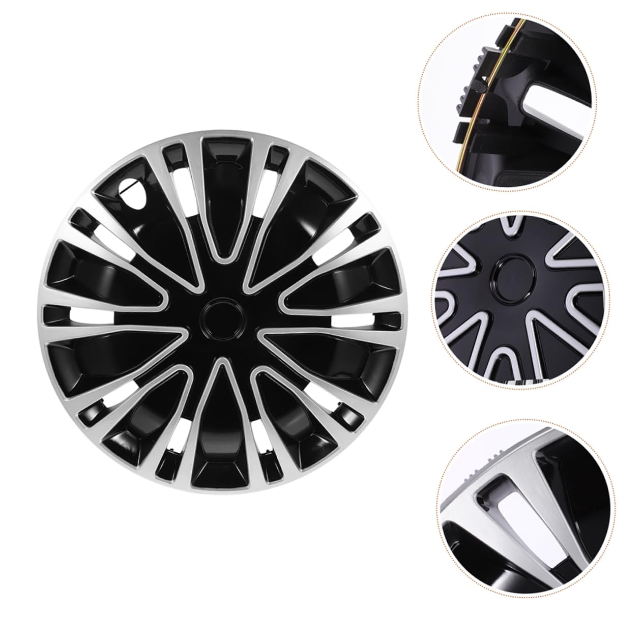 Copricerchi Auto in Pp Design Raffinato e Durata Eccezionale, Coprimozzo Decorativo per Ruota Auto Versatile e Resistente Adatto a Veicoli