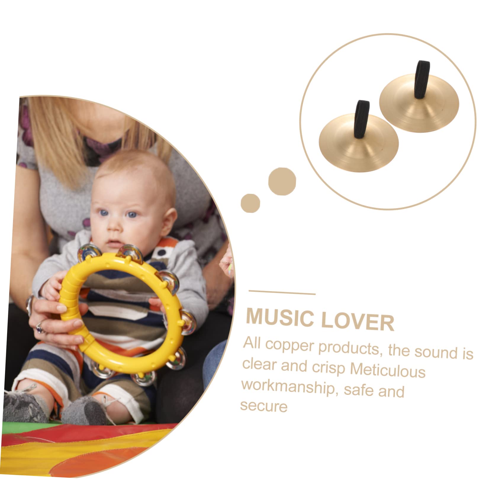 Totority 10Pcs Copper Cymbals for Creative Finger Cymbals for Belly Dancing Dance Parties and Durable Zills for Young Performers