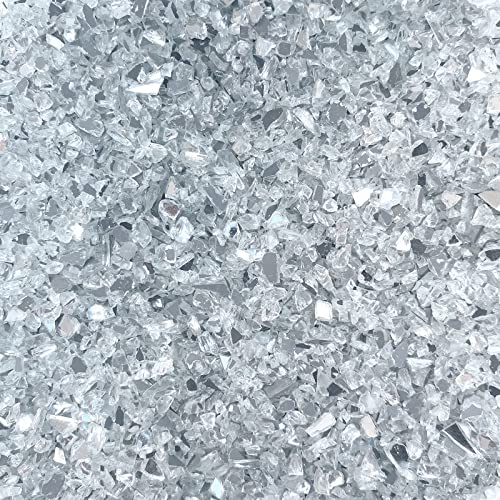 Jeejunye 2lb/910g Crushed Mirror Glass for Crafts 6-8mm Resin Epoxy Art Decorative DIY Crushed Mirror Pieces