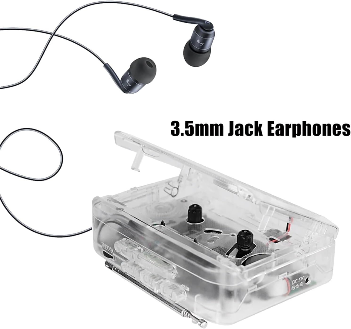 Cassette Players Cassette Player Walkman Portable Speaker Multiple Power Supply Methods AM/FM Radio Function Sound