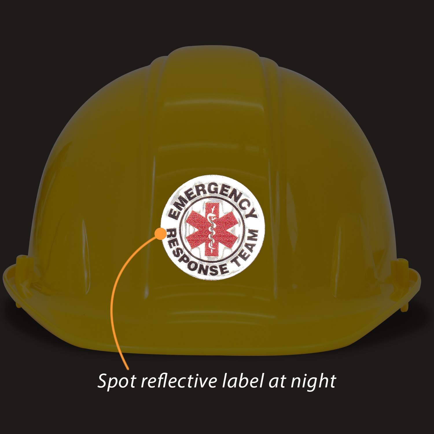 SmartSign First Responder Pack Of 5 Hard Hat Labels | Retro-Reflective, 2" Circle