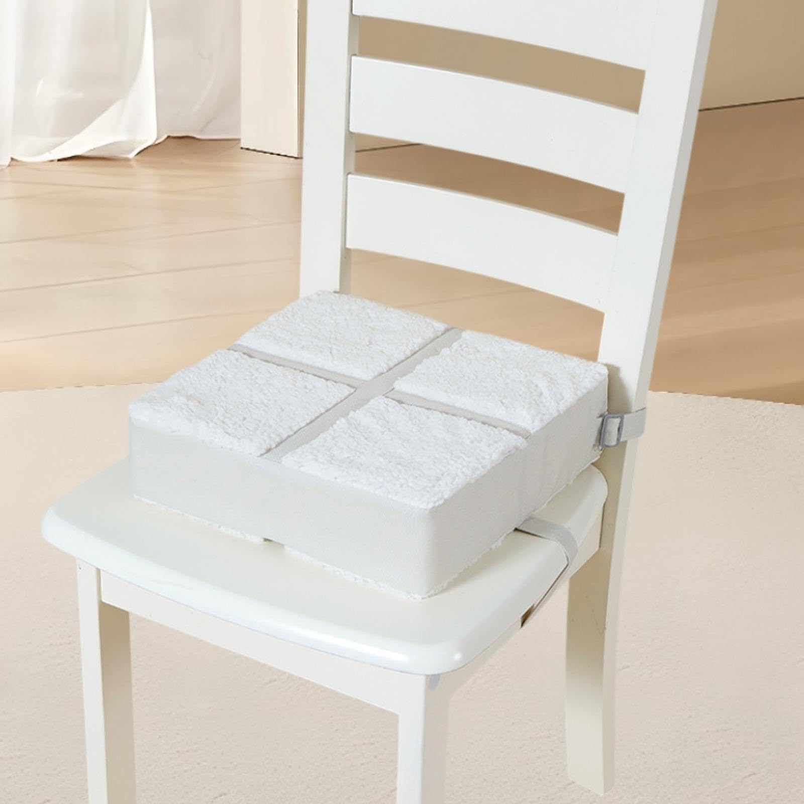 Generic Seggiolino Rialzato per Bambini per Sala Da Pranzo, Facile Da Pulire, Comodo, Lavabile, Antiscivolo, Cuscino Rialzato per Seggioloni, Bianco, Taglia unica bambino