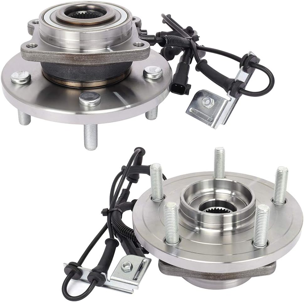 ECCPP Wheel Hub and Bearing Assembly Front 513273 fit 08-14 For Chrysler Town & Country, 08-14 For Dodge Grand Caravan, 09-14 For VW For Routan Replacement For 5 Lugs Wheel Bearing with ABS 2 pcs