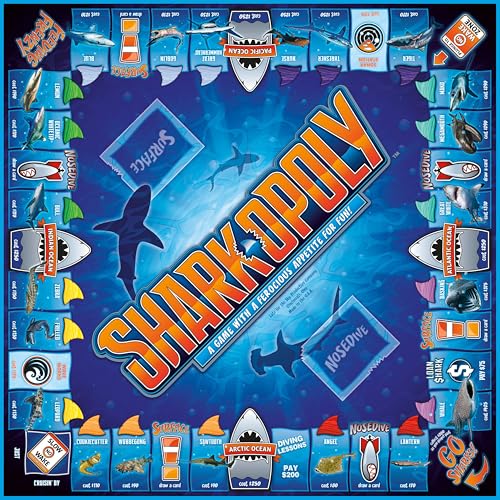 Late for The Sky Sharkopoly juego de mesa familiar 2-6 jugadores miniatura 4