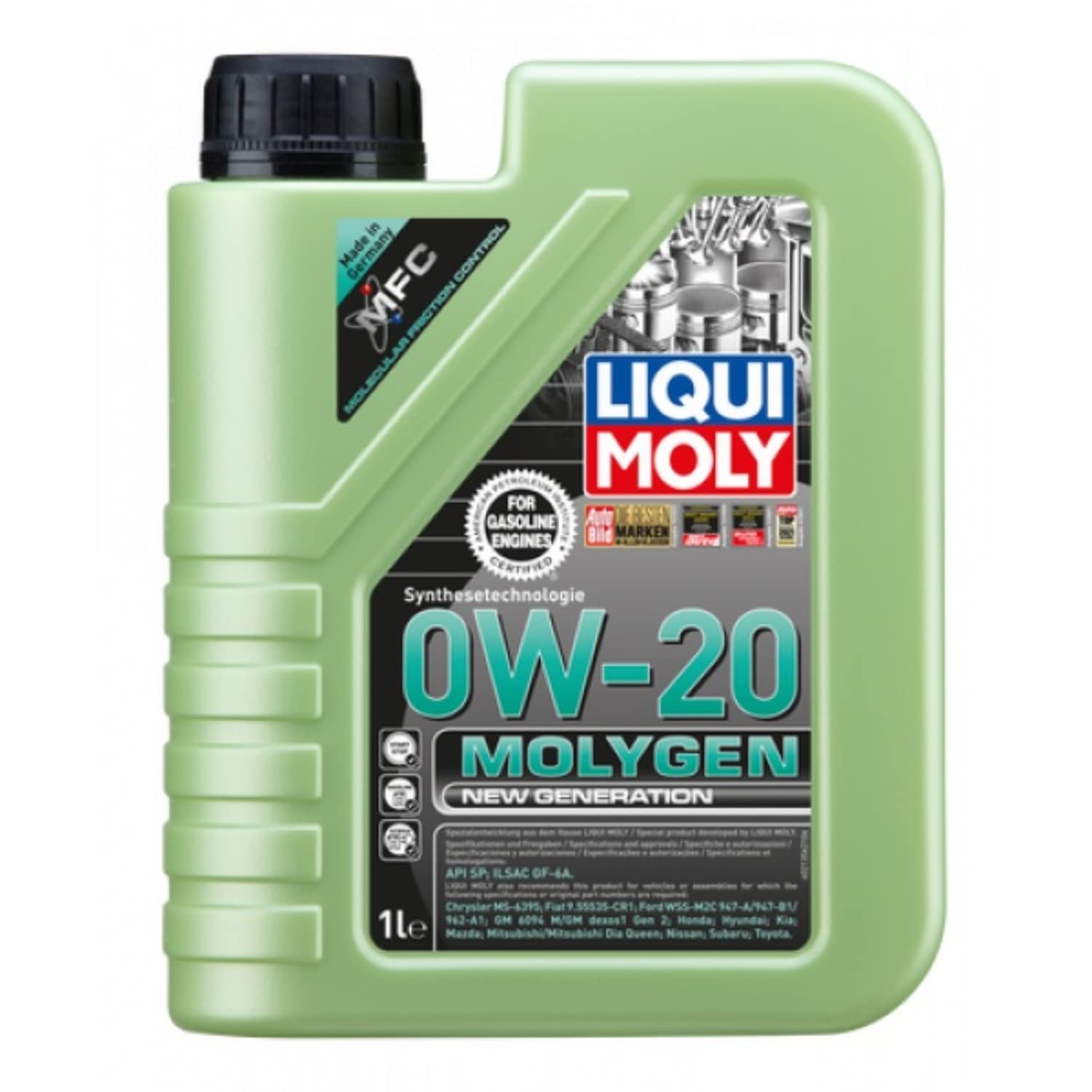 LIQUI MOLY Motoröl 0W-20 Molygen Vollsynthetiköl – API SP, 1L