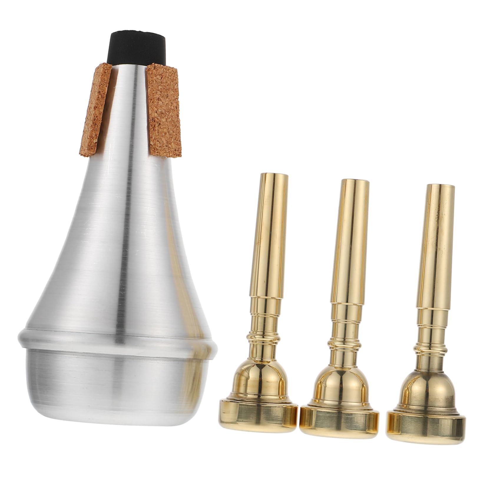 Totority Trumpet Mouthpiece Shape Mute Set 4 Piece Set for Trumpet Players Easy to Clean and Comfortable