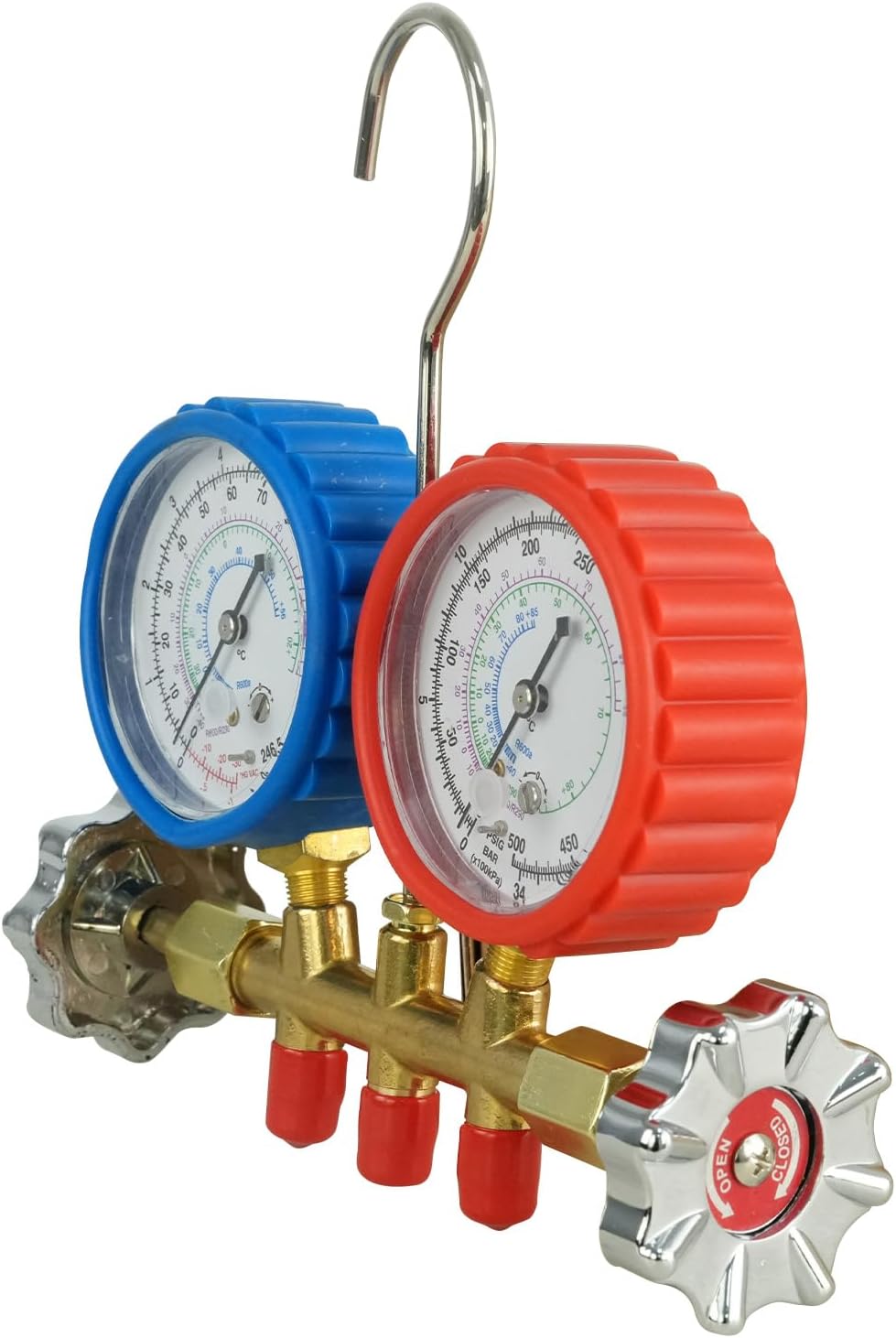 R290 and R600A Manifold Gauge Set 3 Way HVAC Air Conditioning Diagnostic Tool Kit