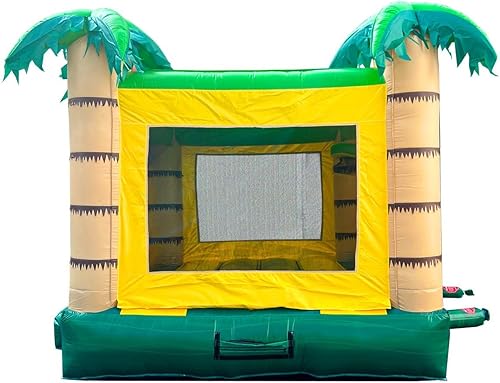 Miniatura 9 de Crossover Tropical Jungle - Casa inflable con cara sonriente - 13 x 12 x 14.5 pies - Gran unidad inflable de castillo para niños - Casa inflable