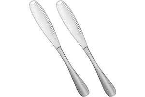 Set of 2 Stainless Steel Butter Curler Knife - 3 in 1 Cheese Curler Slicer