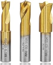 Mesee 3 Stück Schweisspunkt bohrer, CNC Fräser Bohrer, Punktschweißbohrer-Set, HSS Zylinderschaft Schaftfräse, Schweißerbohrer, Fräser Spitze zum Trennen von punktgeschweißten Platten, 6.5mm/8mm/10mm
