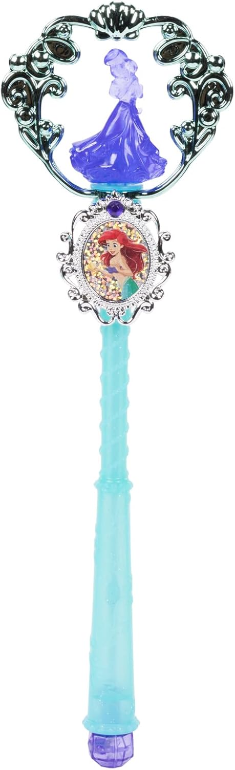 Disney Princess Dress Up Accessory Set Ariel Tiara, Shoes, Wand and Comb Set for Little Girls Role Play Time Costume Toys for 3-6 Years
