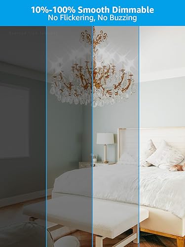 Miniatura 3 de TORCHSTAR Bombilla LED regulable E12 para candelabro, certificación UL, bombillas equivalentes a 60 W, 550 lm, bombilla LED de filamento C11,