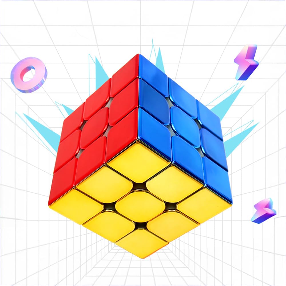 BroMoCube Cubo mágico magnético profesional de 3 x 3 x 3 x 3 cm, espejo brillante, regalo para adultos y niños