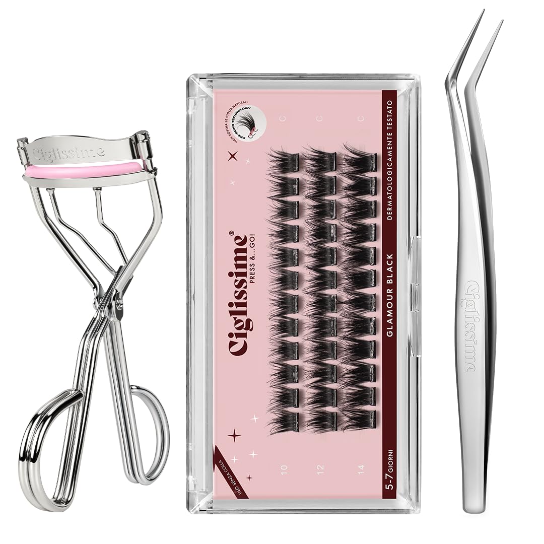 GLAMOUR BLACK Press&Go - Starter Kit Extension Ciglia Adesive