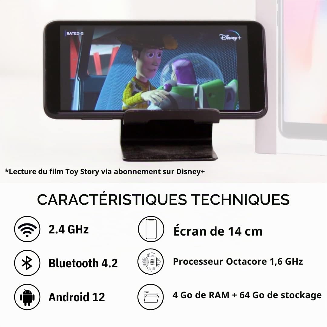 G-Mee Play Pro-64 Go Android 12 Smartplayer, Bluetooth et Wi-FI, Lecteur de Musique Spotify/Lecteur Mp4/lecteur Mp3 et Plus, Appareil sécurisé pour Enfants avec contrôle Parental