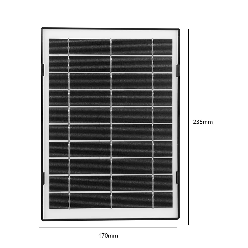 Solar Ladegerät 30W 5V für EufyCam/Wyze Cam Überwachungskamera, USB-C Anschluss, Solarpanel Ladegerät für Garten Beleuchtung, IP65 wasserdicht, mit 360° Verstellbar Halterung (A)