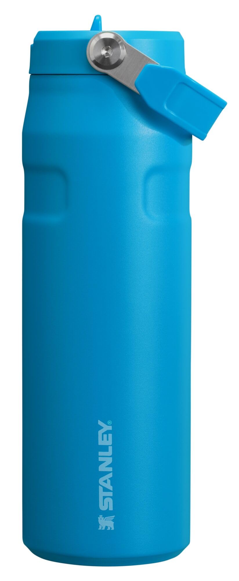 STANLEYIceFlow Flip Straw 2.0 Water Bottle 24 oz | Built-In Straw for Travel and Sports | Lightweight and Leak Resistant | Insulated Stainless Steel | BPA-Free | Azure