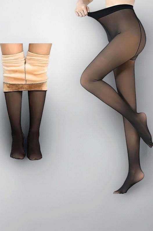 Women Skinny Fit Mid Rise Winter Fleece Warm Thermal Leggings Tights Pants (Dual Tone) Multicolor 32