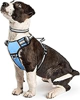 Vista 18 de WINSEE Arnés para perro sin jalones con collar chaleco reflejante ajustable Oxford, broches para correa delantero y trasero para perros pequeños