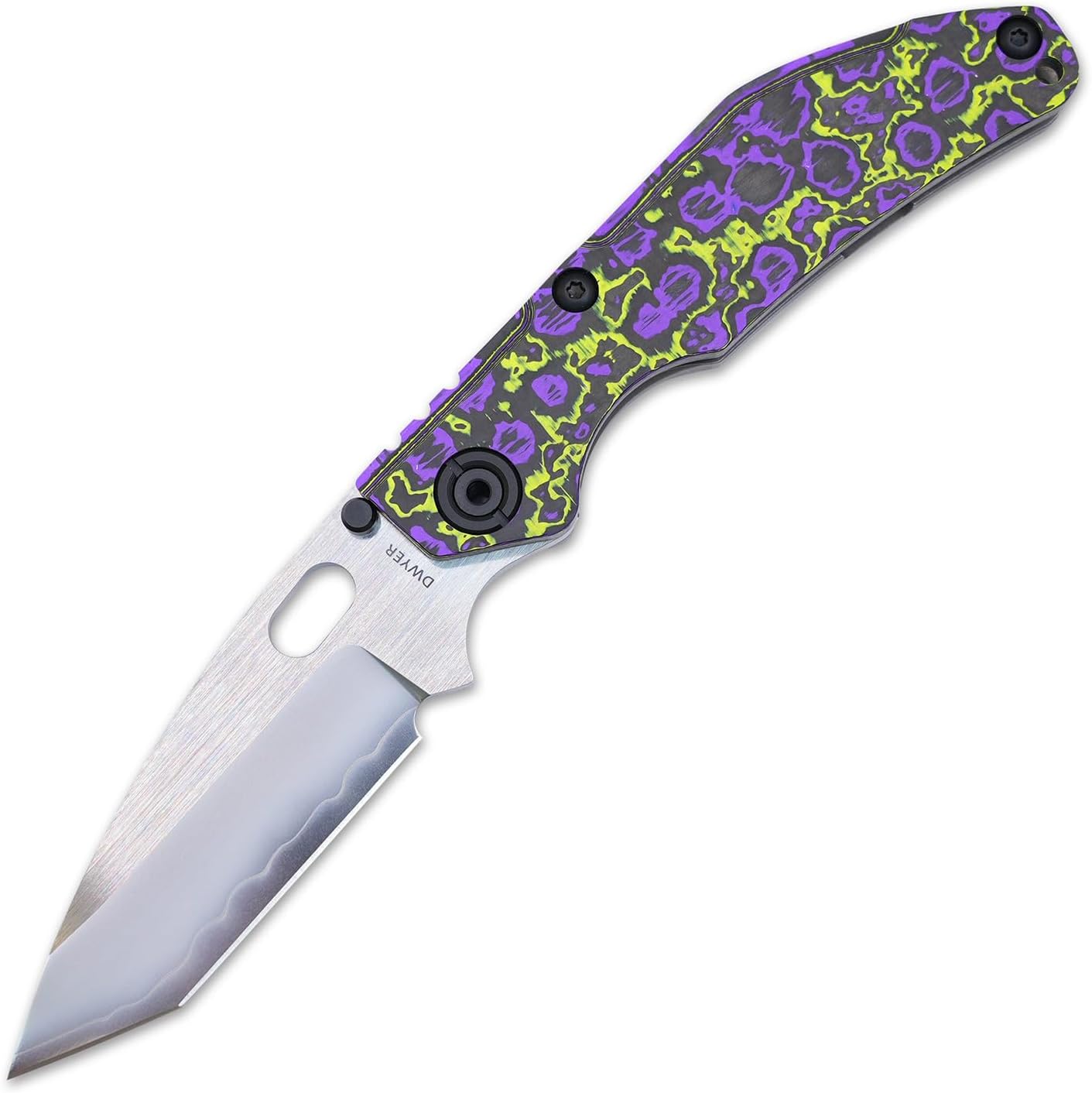 BBNM 2522-Ti Tanto Duane Dwyer Folding Knife 3.62" SLD Satin/Hamon Blade, Gray Titanium Handles (2521-BZ-G)