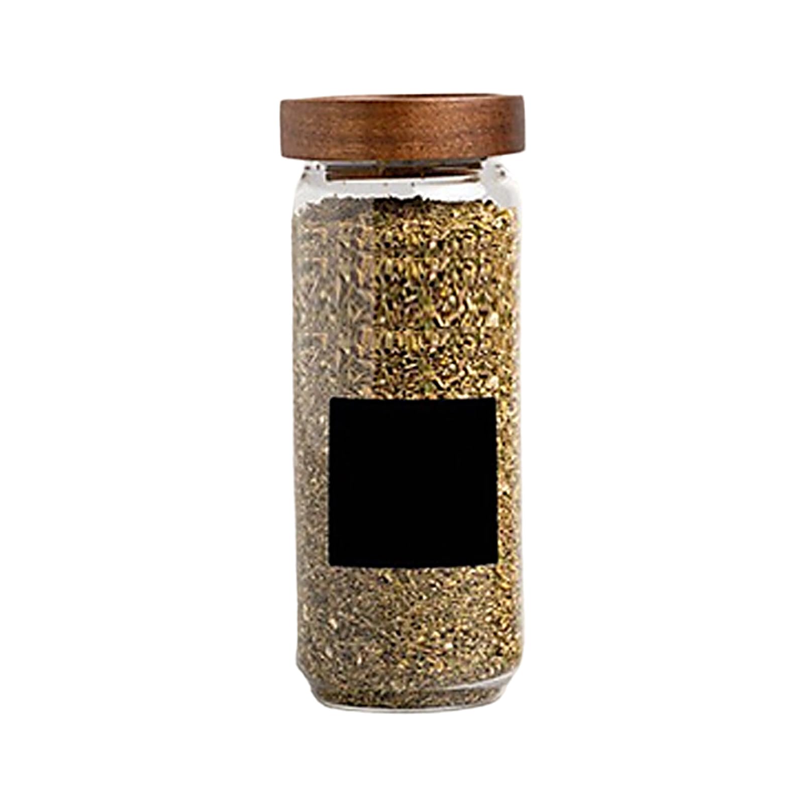 Kaeltsyn Glass Storage Jar Transparency Canister with Stylish Acacias Wood Lid for Food Preservation Kitchen Storage Containers