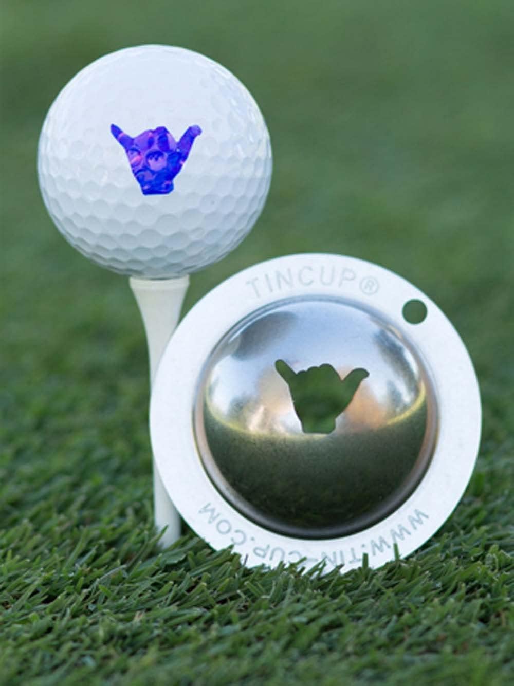 Tin Cup Golf Ball Custom Marker Alignment Tool (Hang Loose)