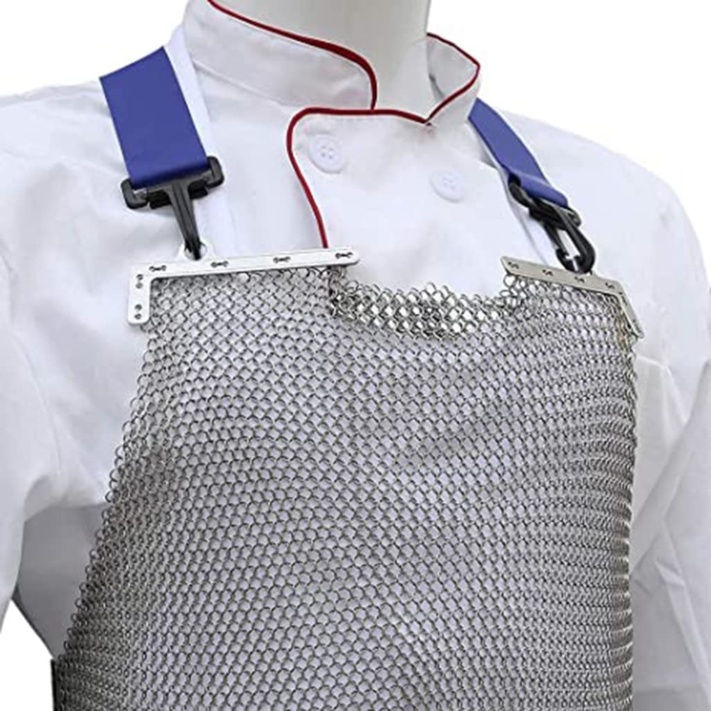 Grembiule Grembiule e guanti in filo metallico resistenti al taglio in metallo, for macellerie, impianti di lavorazione del vetro, officine meccaniche, 5 taglie