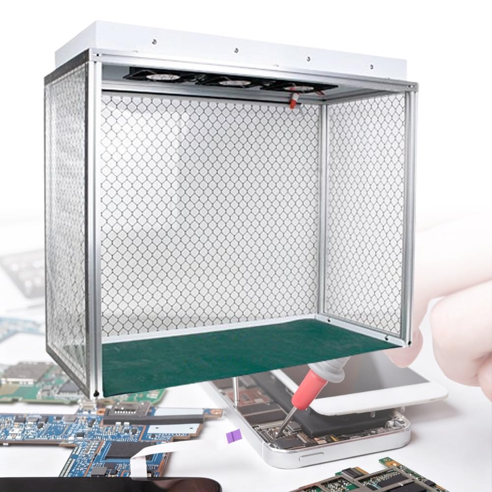 Air Flow Clean Bench Mit Klasse100 Hepa-System | Vertikale Laminar-Flow-Haube,3ventilatoren,Geräuscharmer Betrieb,Elektronikreparatur,Reinraum,Labor,Staubfreie Werkbank