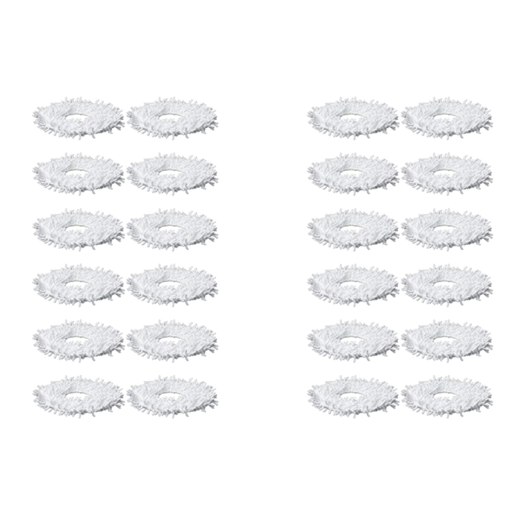 Hndhbfgrt 24Pcs Mopping Cloths for Mop Station Self-Cleaning Robot Replacement Mop Cleaning Pad Vacuum Cleaner Parts