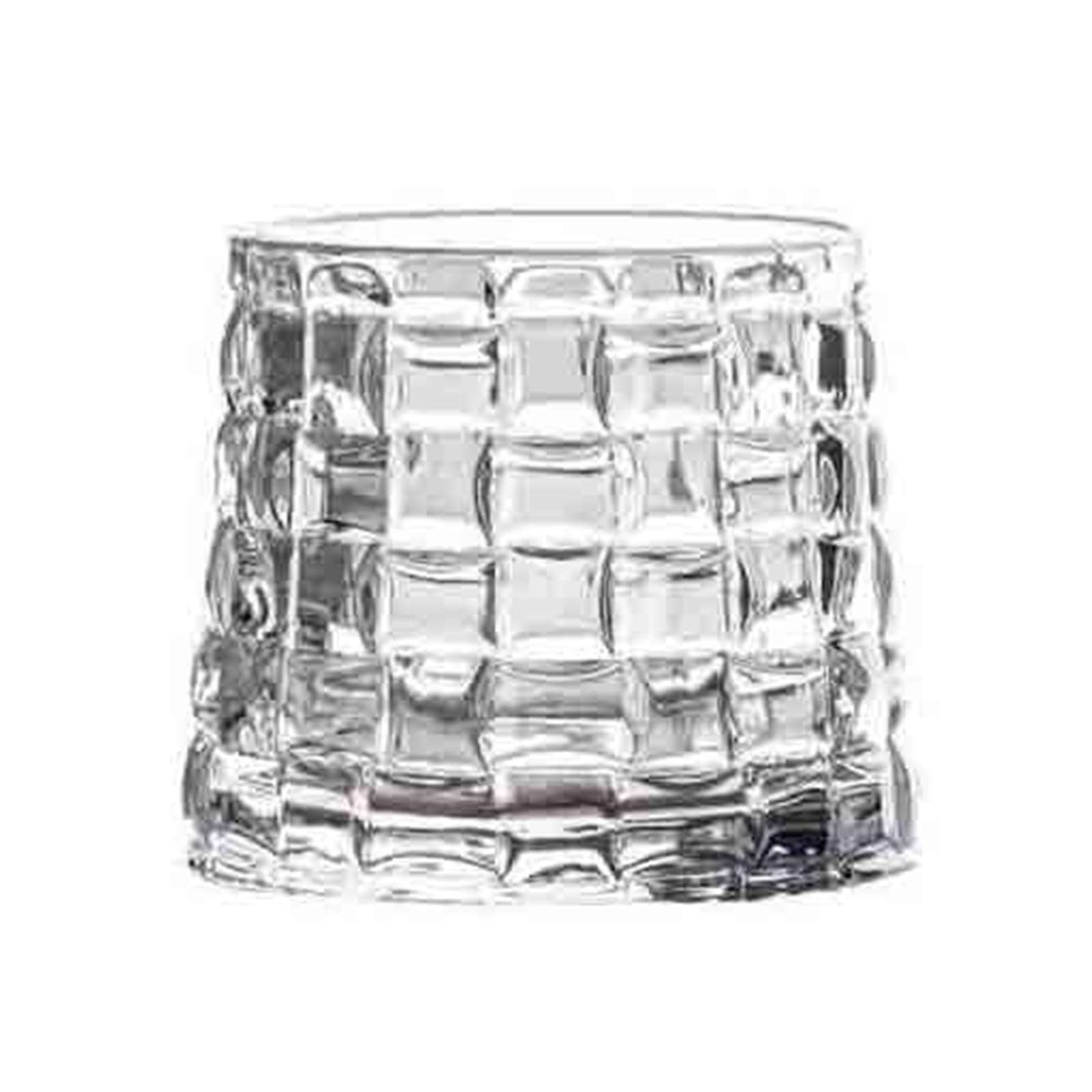 Vasos de whisky antiguos con textura cuadrada de 0,5 oz para cristalería de cocina