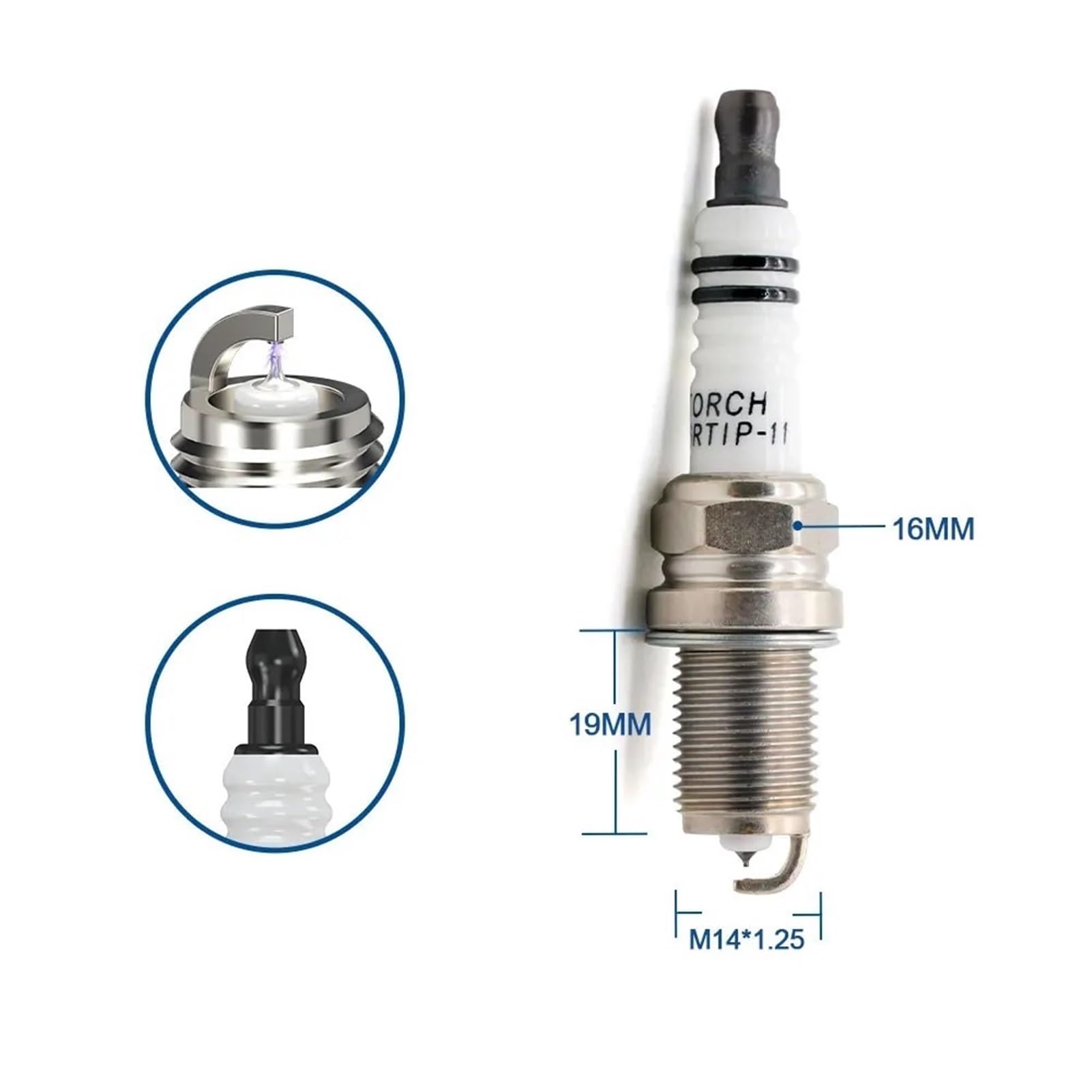 Fit For H0NDA H9861-5615K 6741 IFR6E11 7658 IFR6J11 3678 IFR6L11 0127 SIFR6A11 3546 PFR6N-11 Iridium Platinum 2-8PCS Candles Replace K6RTIP-11(4 pieces K6RTIP-11)
